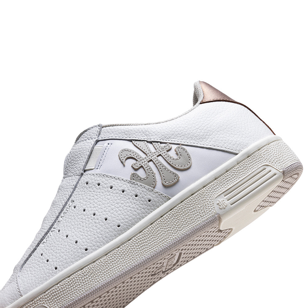 Men's Icon OG White Gold Logo Leather Sneakers