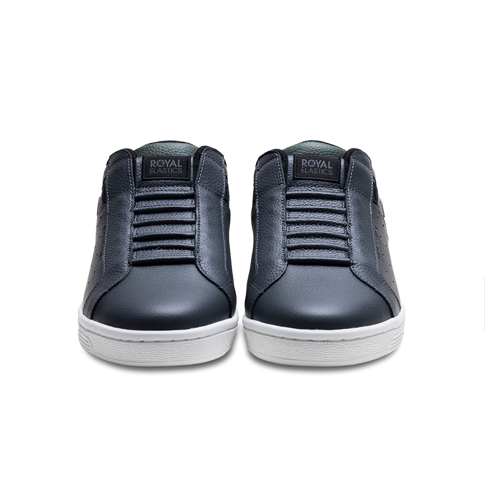 Men's Icon OG Gray Green Logo Leather Sneakers