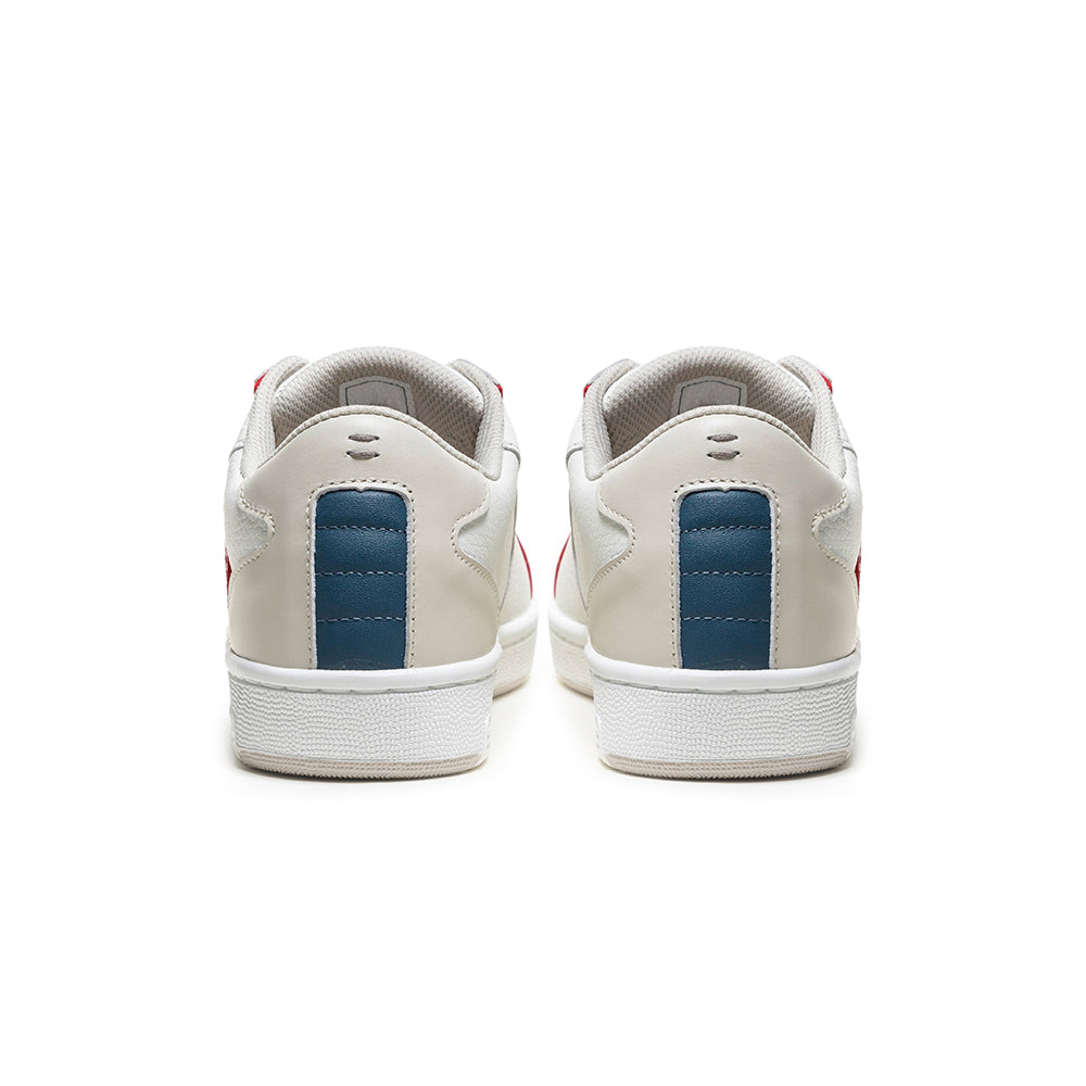 Men's Adelaide White Red Leather Sneakers
