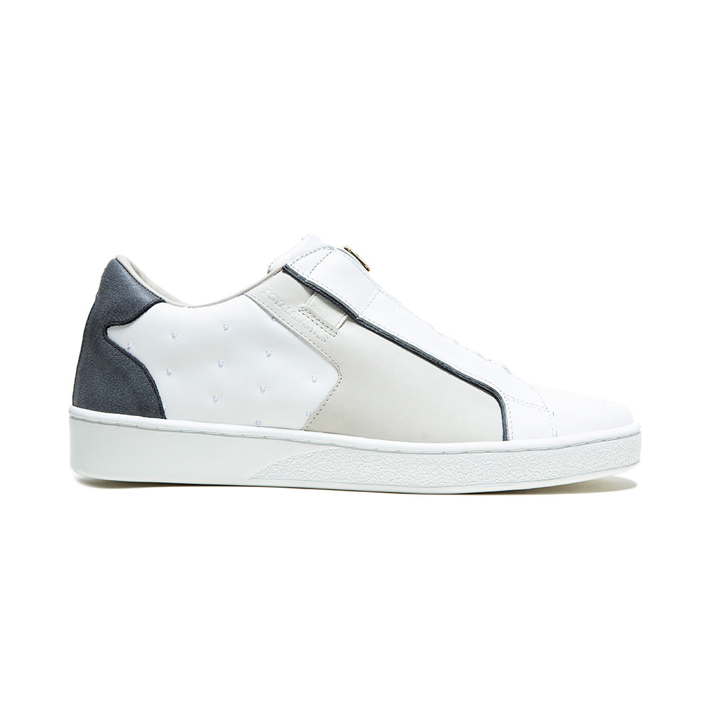 Men's Adelaide Lux White Gray Leather Sneakers 02742-088