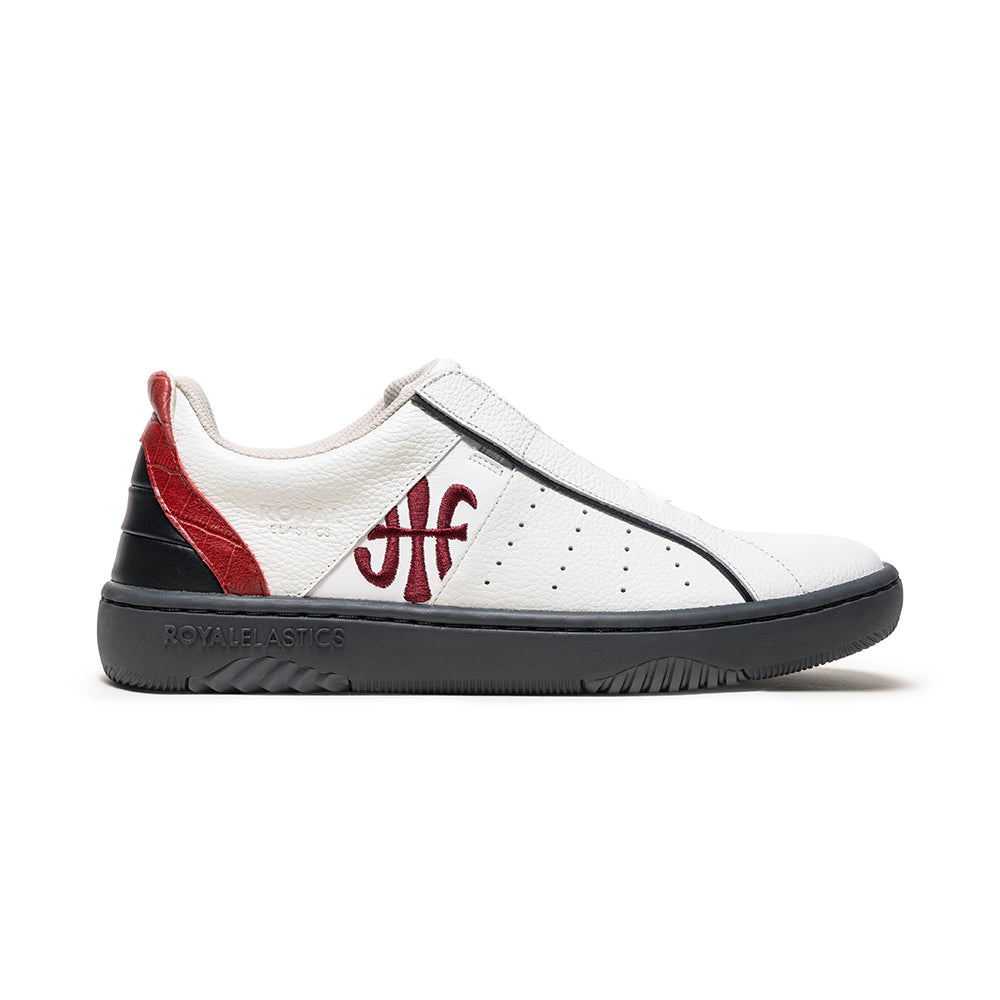 Men's Icon 2.0X White Red Black Leather Sneakers