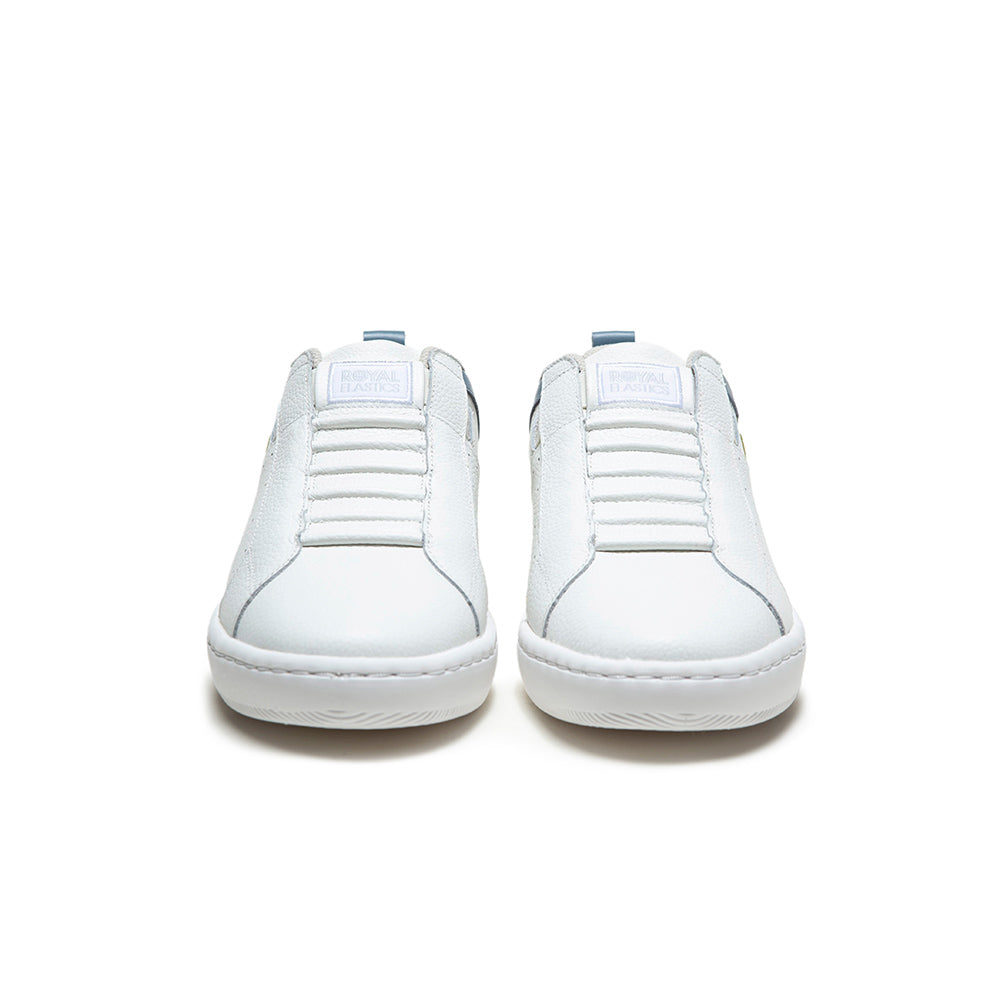 Men's Icon 2.0 White Blue Green Logo Leather Sneakers 06542-084
