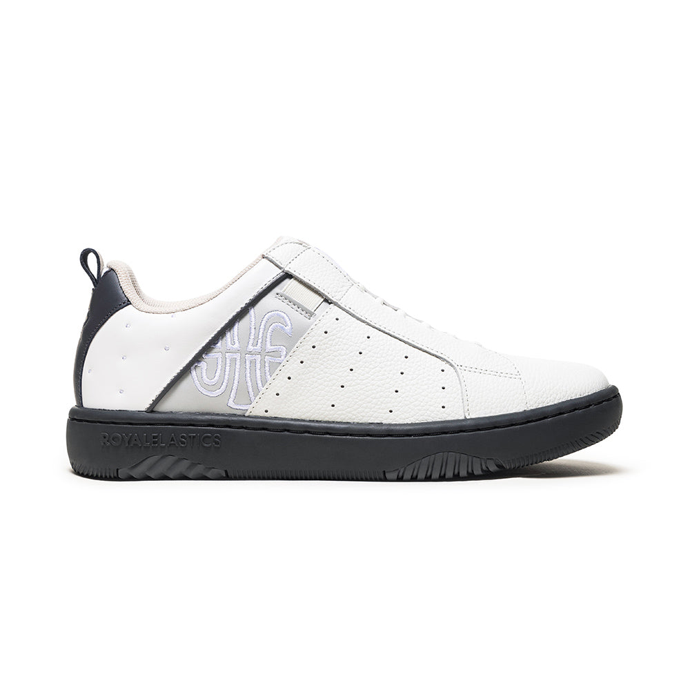 Men's Icon 2.0 White Gray Black Logo Leather Sneakers