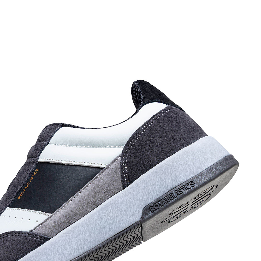 Men's Crown Lux Black Gray Leather Sneakers