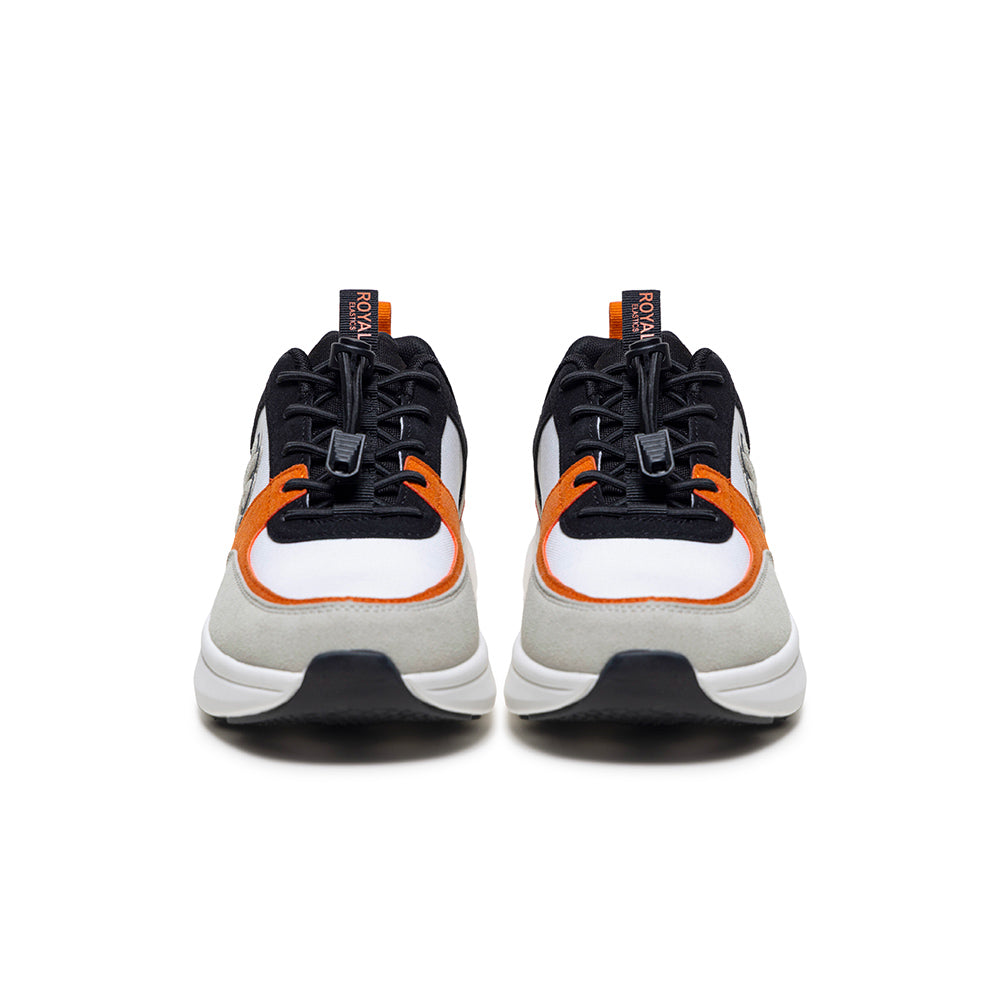 Men's Riviera White Black Orange Casual Sneakers