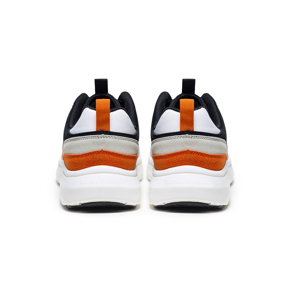 Men's Riviera White Black Orange Casual Sneakers
