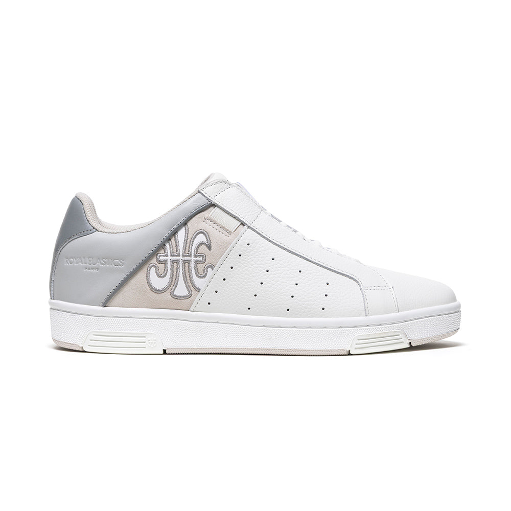 Women's Icon OG White Beige Gray Logo Leather Sneakers