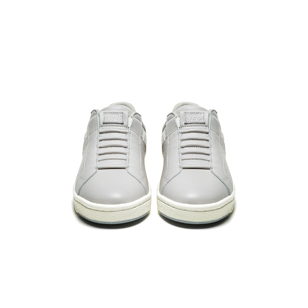 Women's Icon OG Gray Purple Logo Leather Sneakers 901961-886