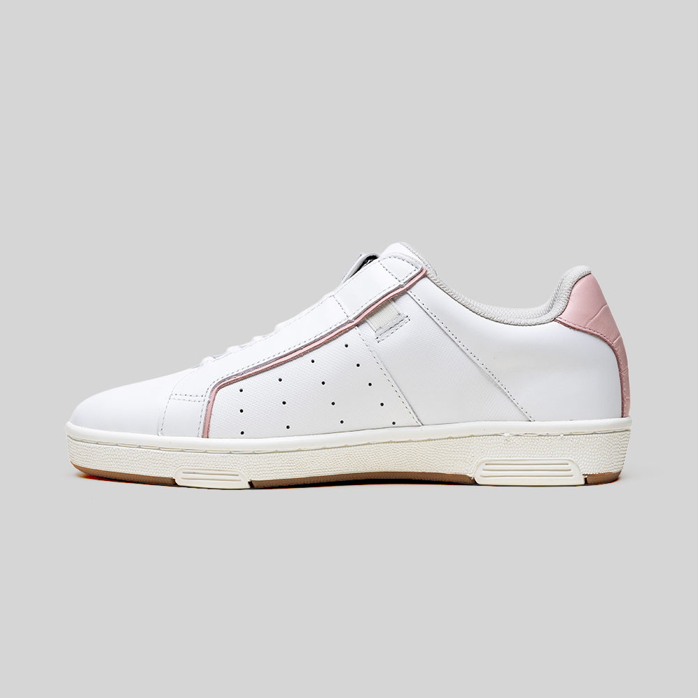 Women's Icon OG White Pink Logo Leather Sneakers 901962-001-2