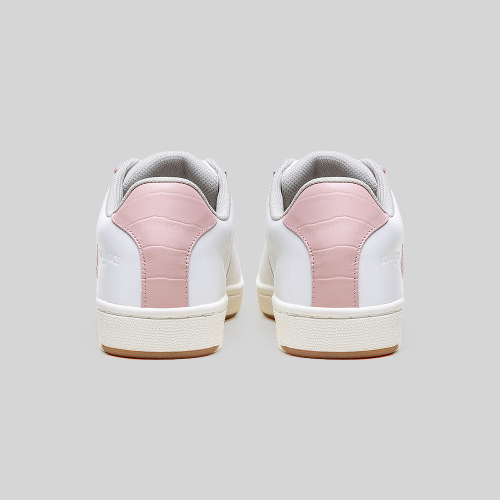 Women's Icon OG White Pink Logo Leather Sneakers 901962-001-4