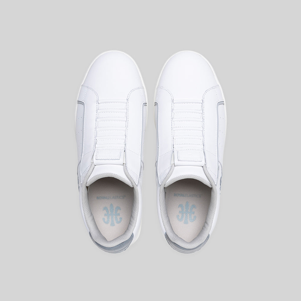 Women's Icon OG White Silver Logo Leather Sneakers 001962-008-6