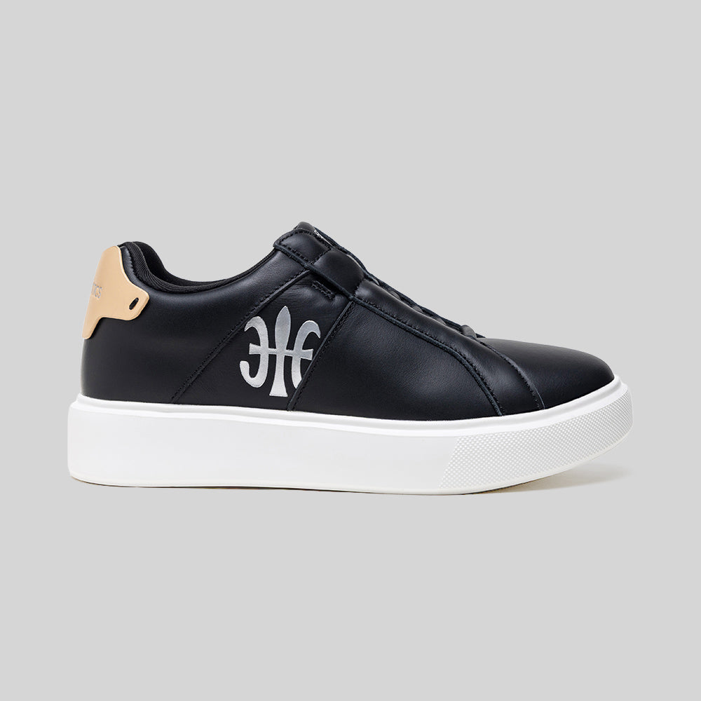 Women's Icon 3.0 Black Beige Leather Sneakers 902061-997
