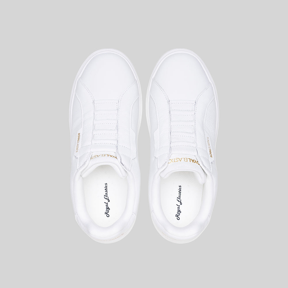 Women's Bishop White Leather Sneakers 902161-000-6
