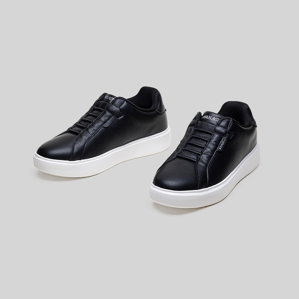 Women's Bishop Black Leather Sneakers 902161-999-7