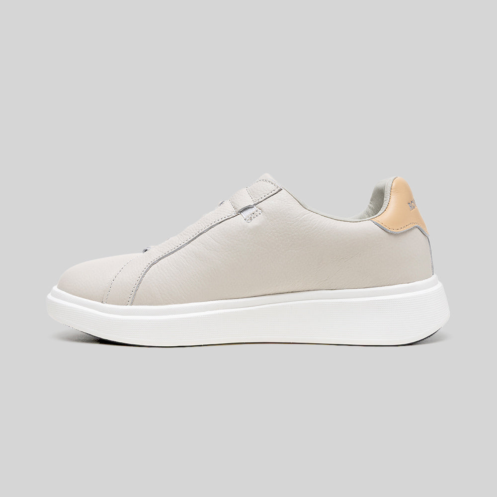 Women's Honor Beige Gray Beige Leather Sneakers 902261-778-2