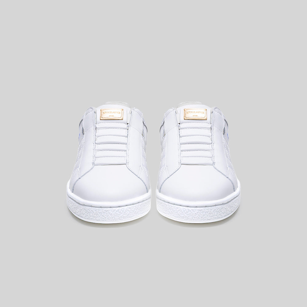Women's Icon Lux White Silver Leather Sneakers 902561-087-2