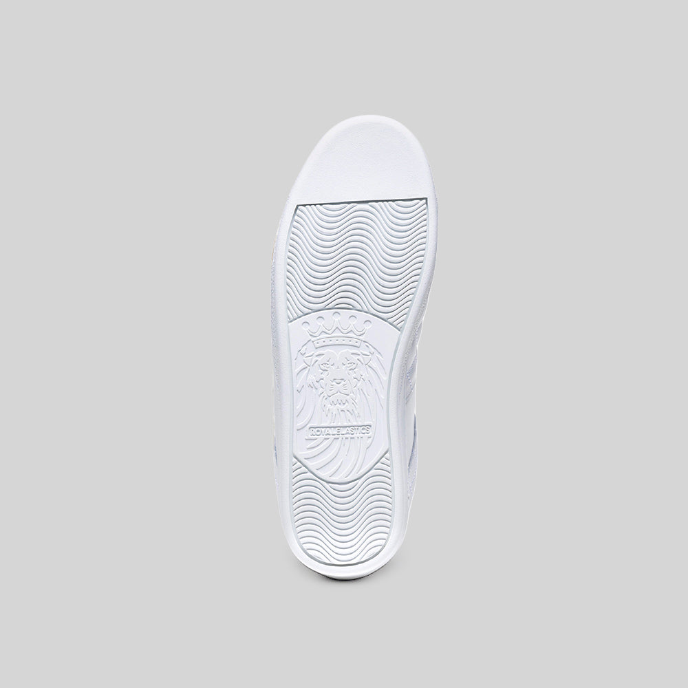 Women's Icon Lux White Silver Leather Sneakers 902561-087-5