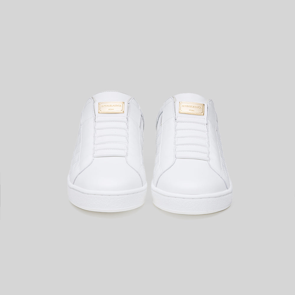 Women's Icon Lux White Red Beige Leather Sneakers 902562-001-3