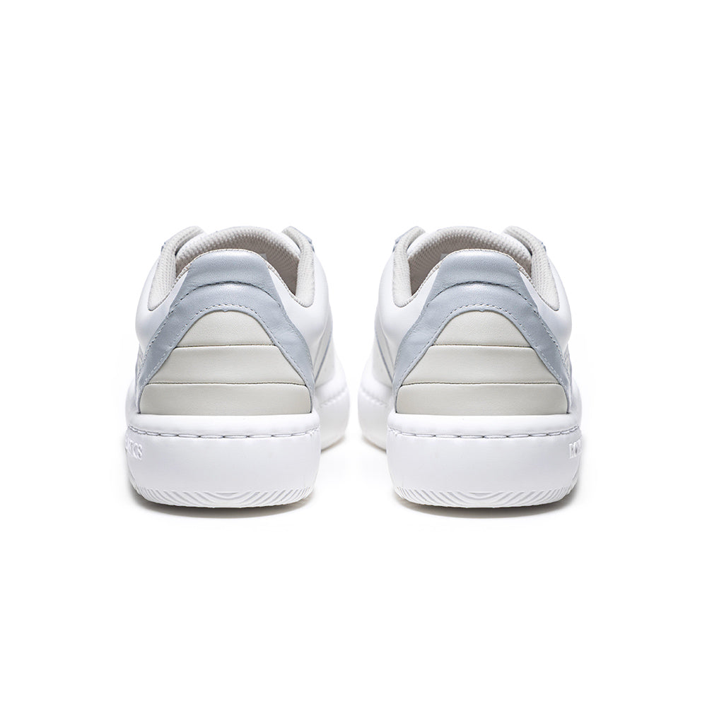 Women's Icon 2.0X White Silver Beige Leather Sneakers 906352-087-3