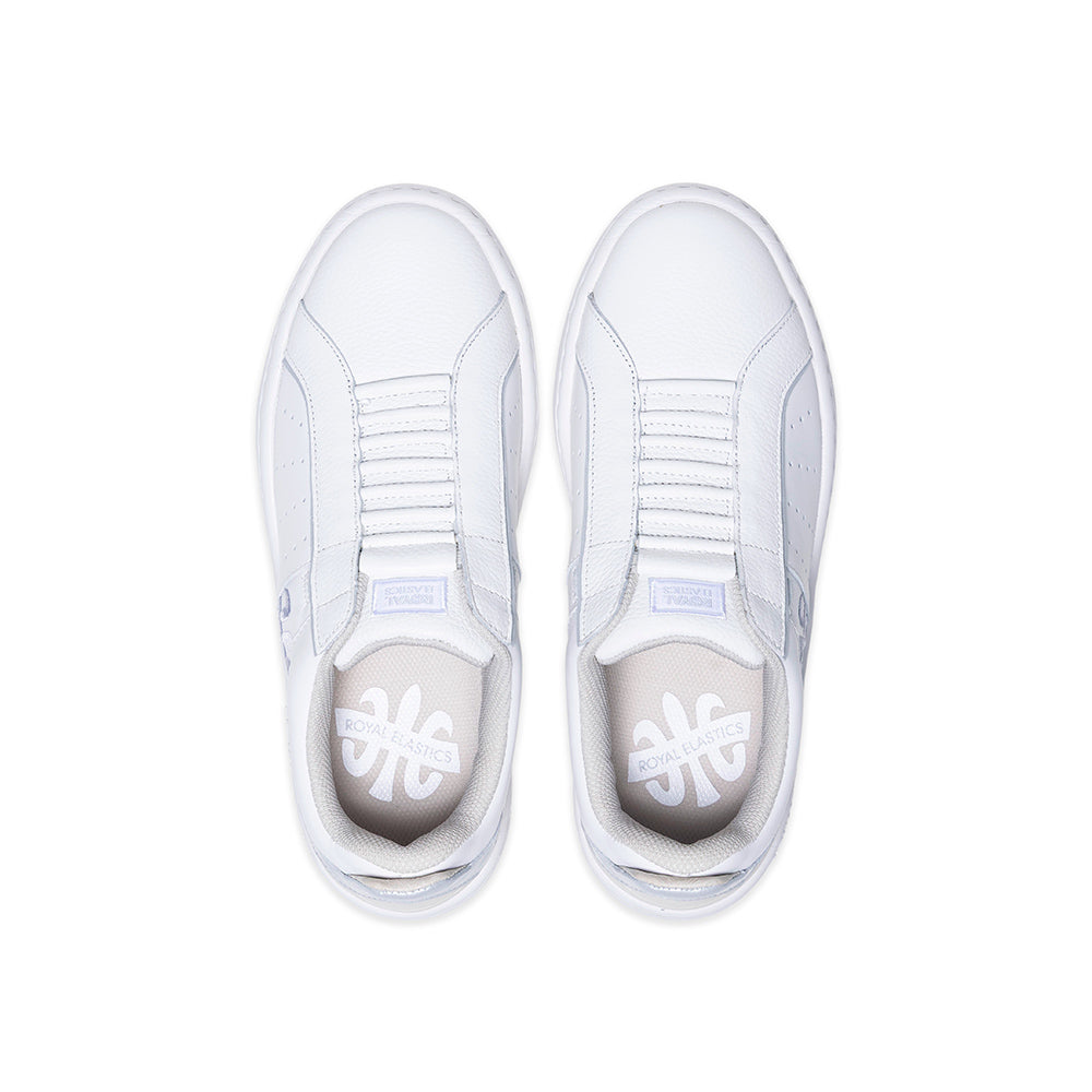 Women's Icon 2.0X White Silver Beige Leather Sneakers 906352-087-4