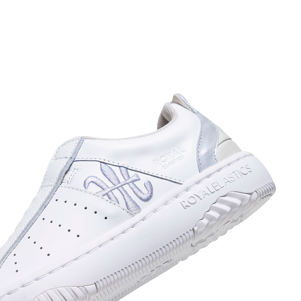 Women's Icon 2.0X White Silver Beige Leather Sneakers 906352-087-5