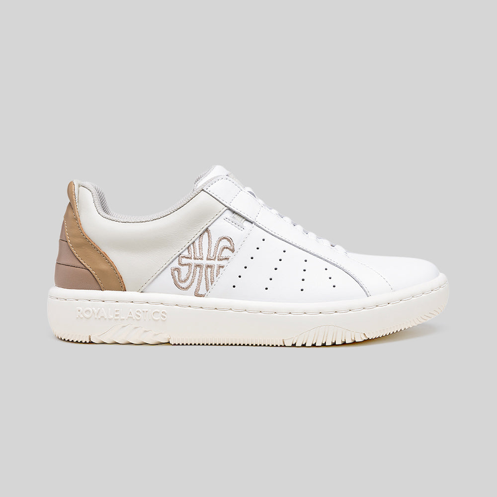 Women's Icon 2.0X White Beige Brown Leather Sneakers 906362-007-1