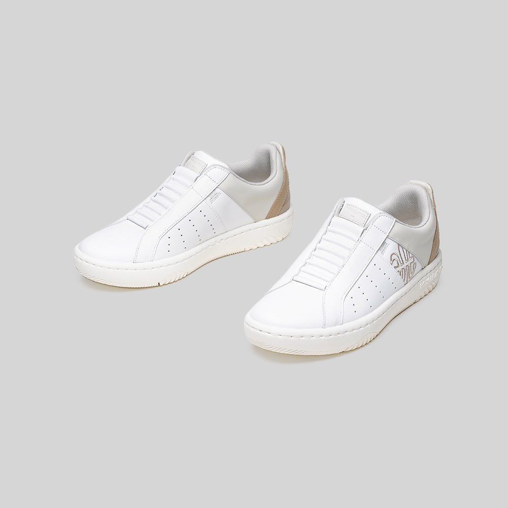 Women's Icon 2.0X White Beige Brown Leather Sneakers 906362-007-7
