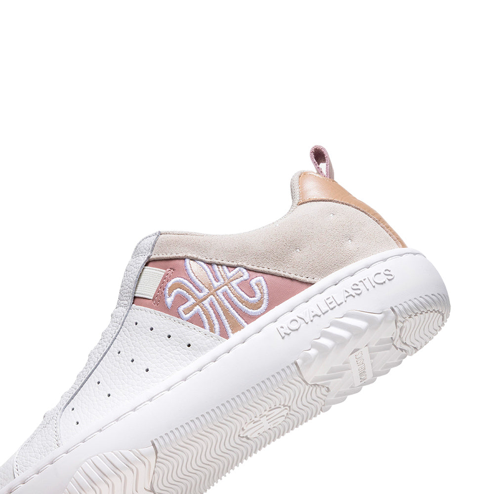 Women's Icon 2.0 White Pink Beige Logo Leather Sneakers 906553-001-5
