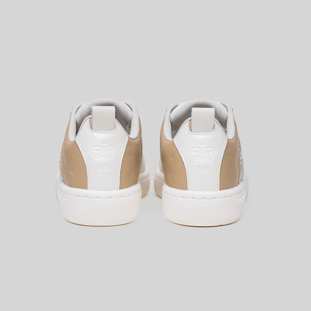 Women's Icon 2.0 Beige Tan White Logo Leather Sneakers 906562-770-4
