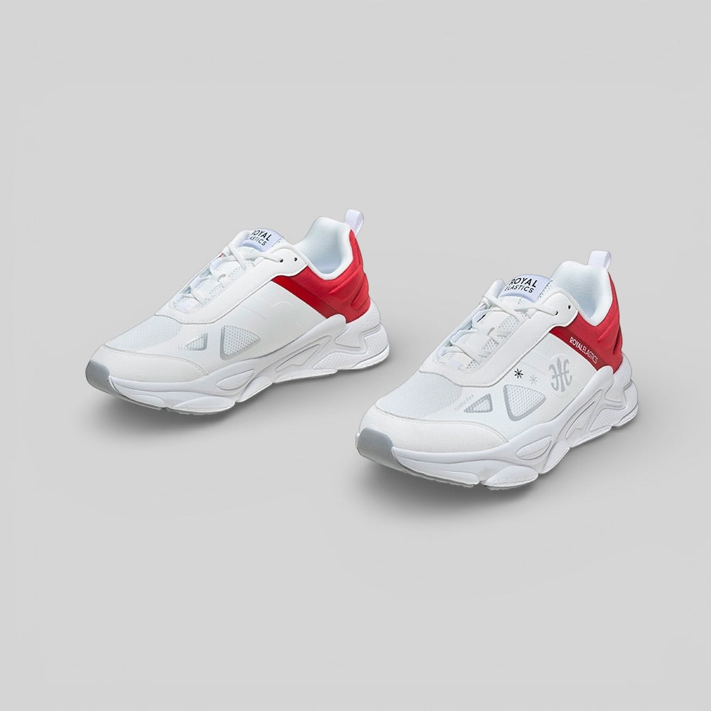 Women's SKY (Star I) White Red Mesh Sneakers 907361-011-7