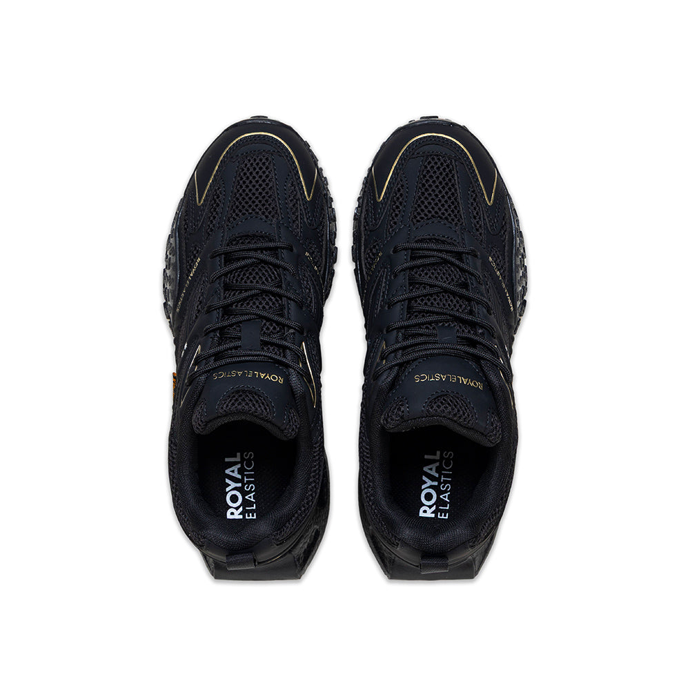 Women's DUNE (Star II) Black Mesh Sneakers 910161-999 - ROYAL ELASTICS