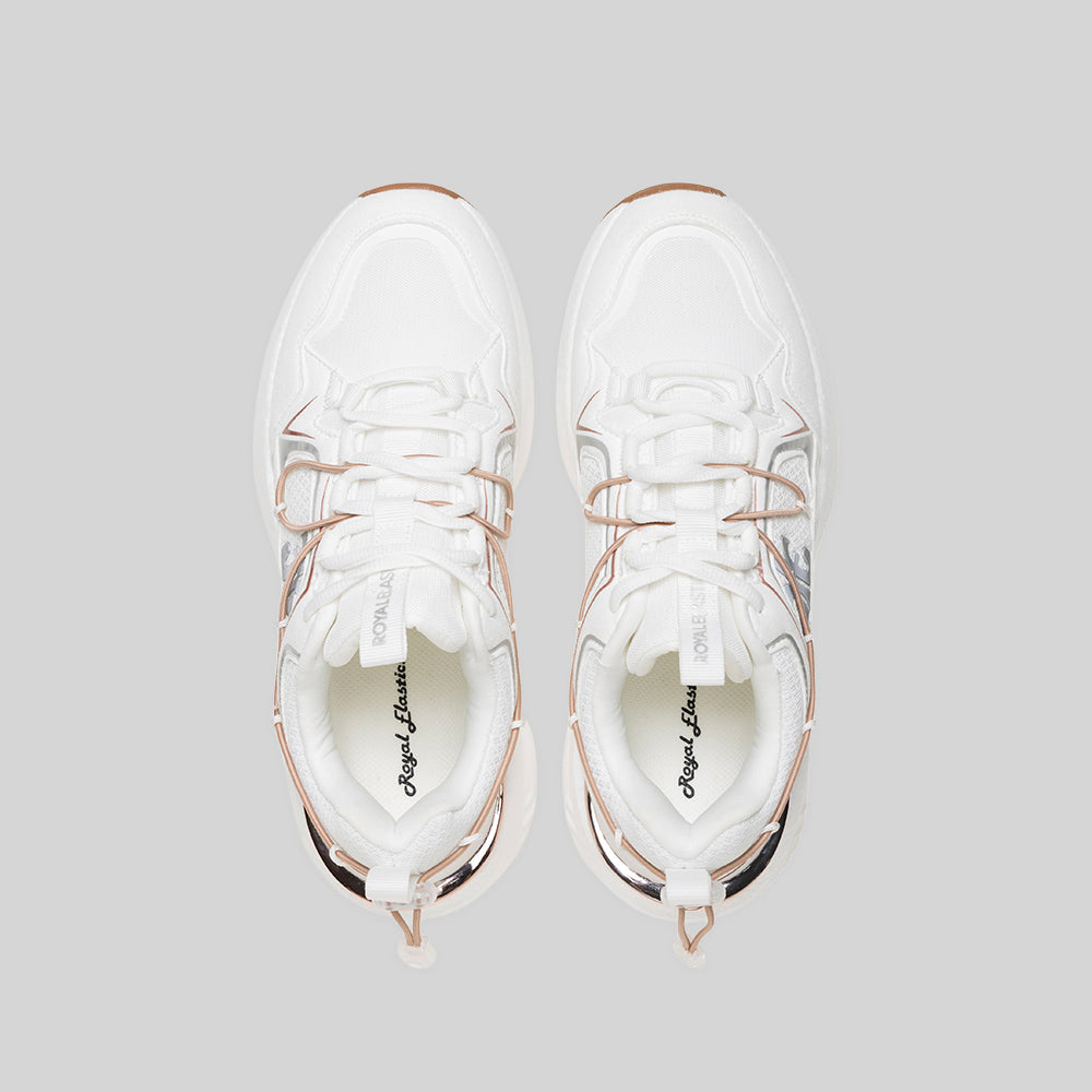 Women's TRON (Star III) White Rose Gold Mesh Sneakers 910261-007-4