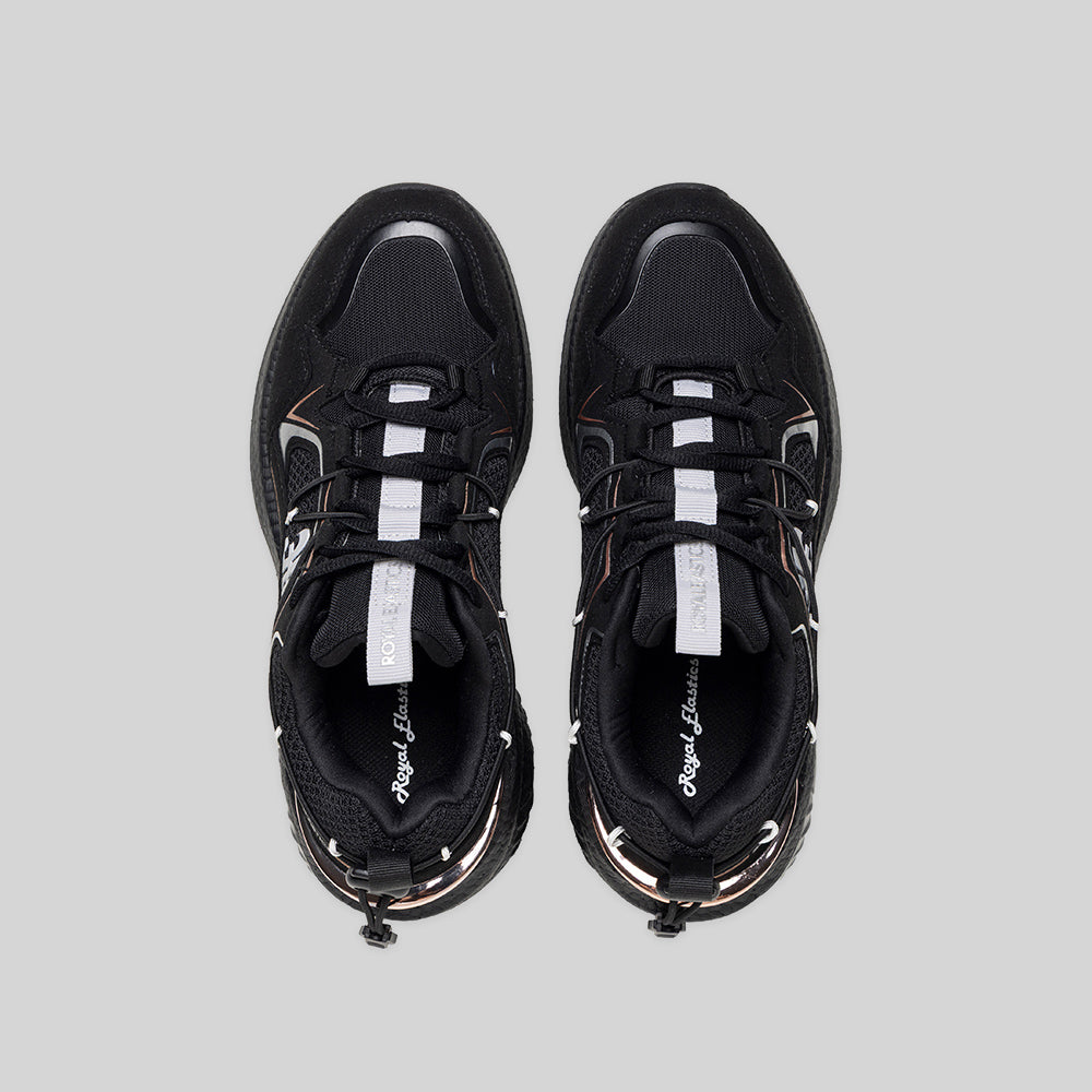 Women's TRON (Star III) Black Rose Gold Mesh Sneakers 910261-997-4