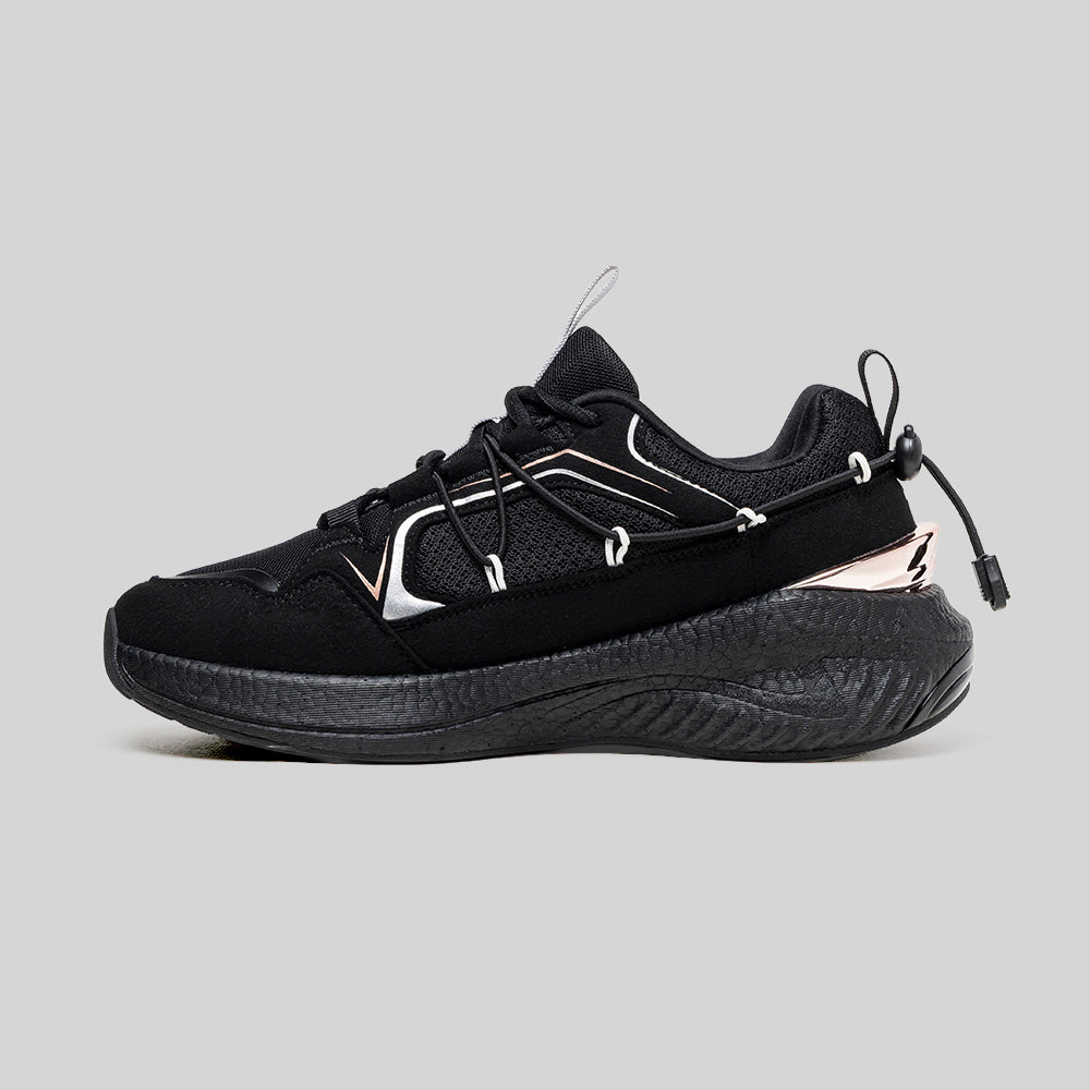 Women's TRON (Star III) Black Rose Gold Mesh Sneakers 910261-997-6