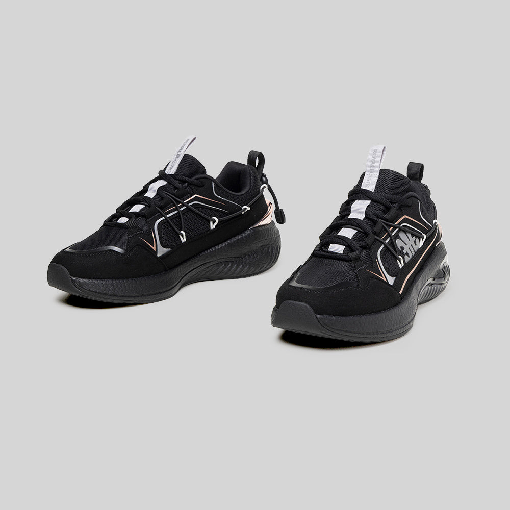 Women's TRON (Star III) Black Rose Gold Mesh Sneakers 910261-997-7