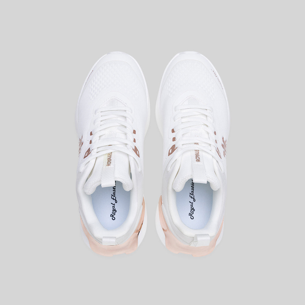 Women's Noah White Rose Gold Mesh Sneakers 910361-007-6