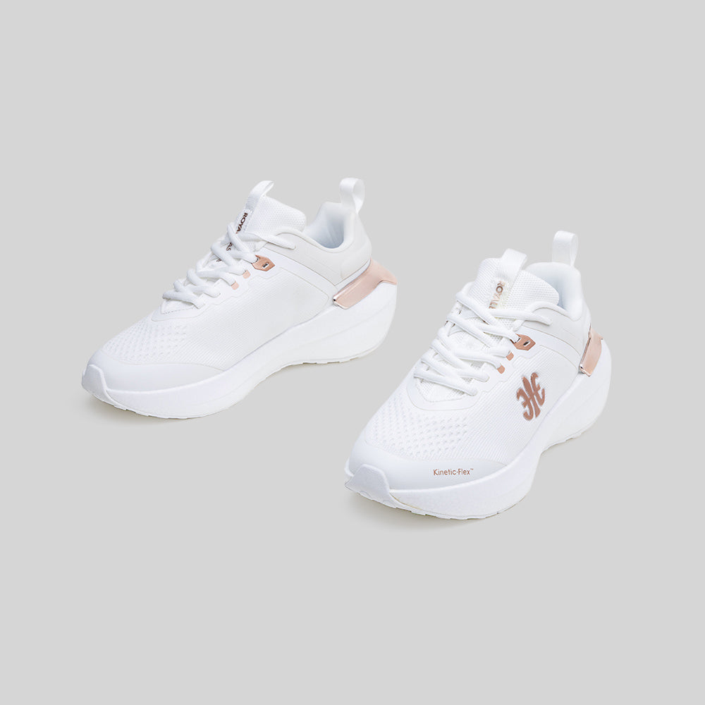 Women's Noah White Rose Gold Mesh Sneakers 910361-007-7
