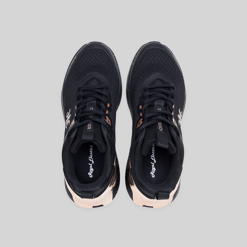 Women's Noah Black Rose Gold Mesh Sneakers 910361-997-6
