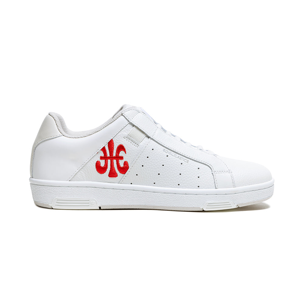 Women's Icon OG White Red Logo Leather Sneakers 91941-010