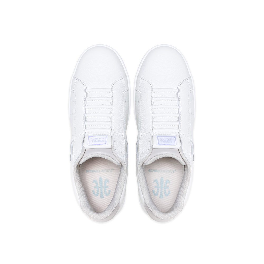 Women's Icon OG White Silver Logo Leather Sneakers