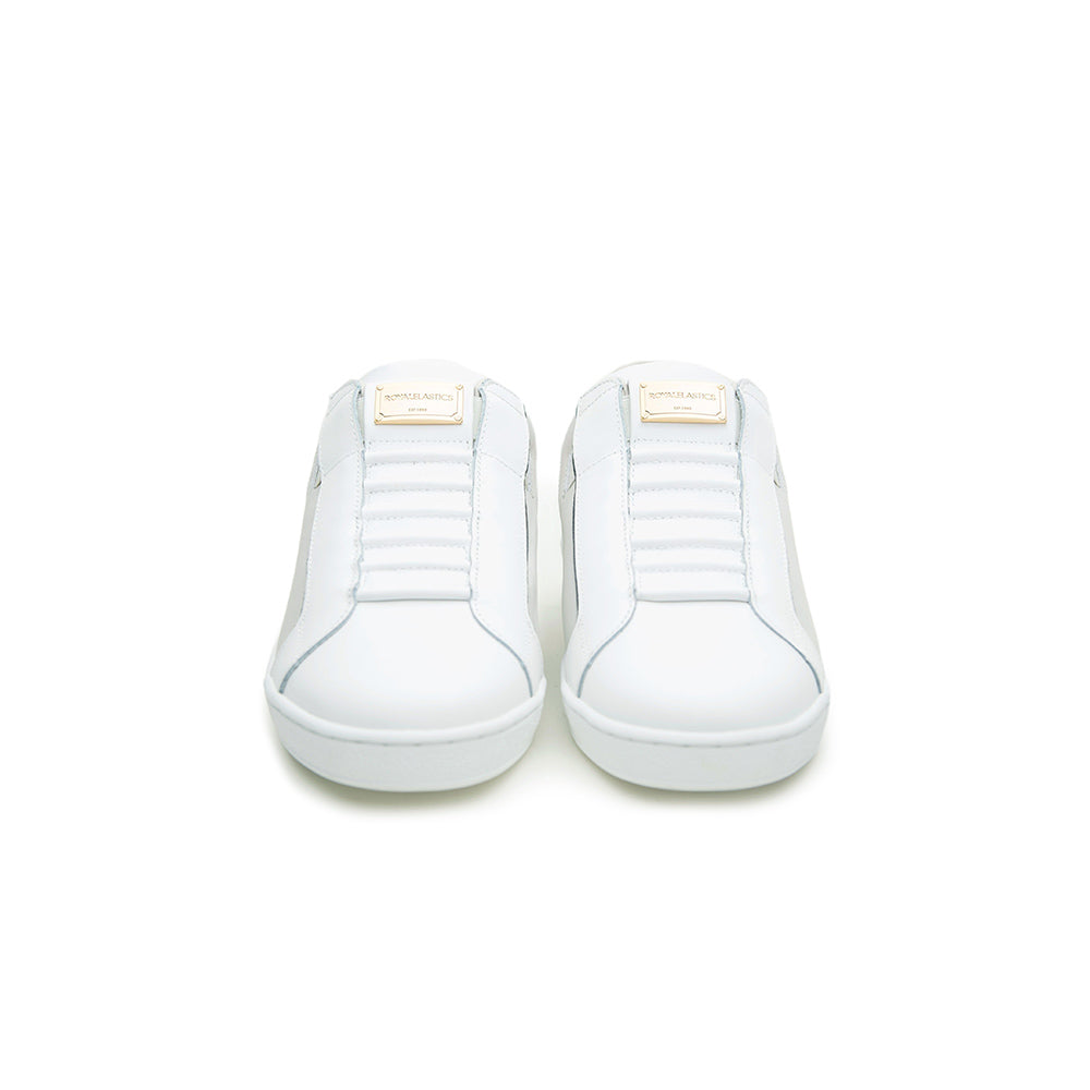 Women's Adelaide Lux White Pink Beige Leather Sneakers