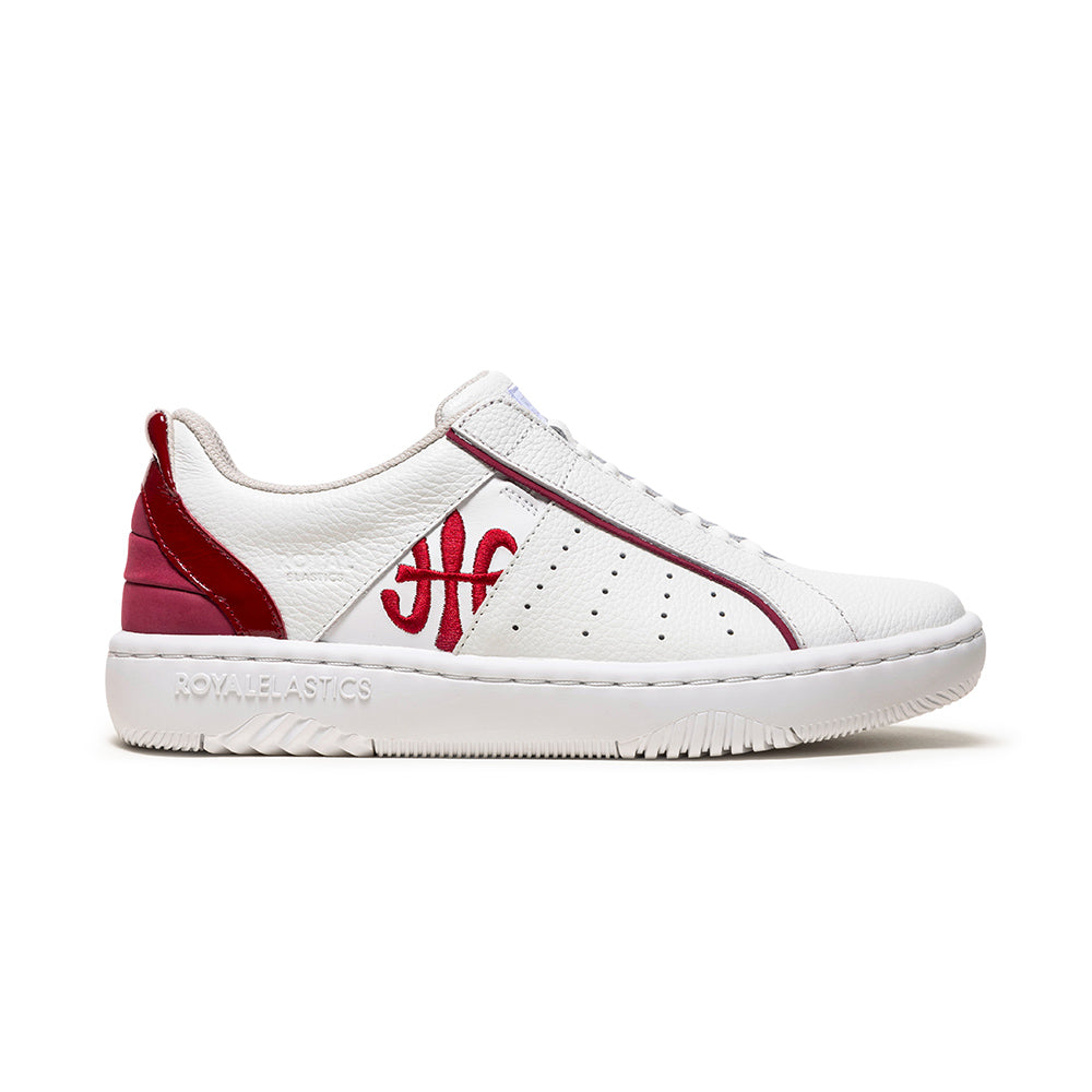Women's Icon 2.0X White Red Leather Sneakers