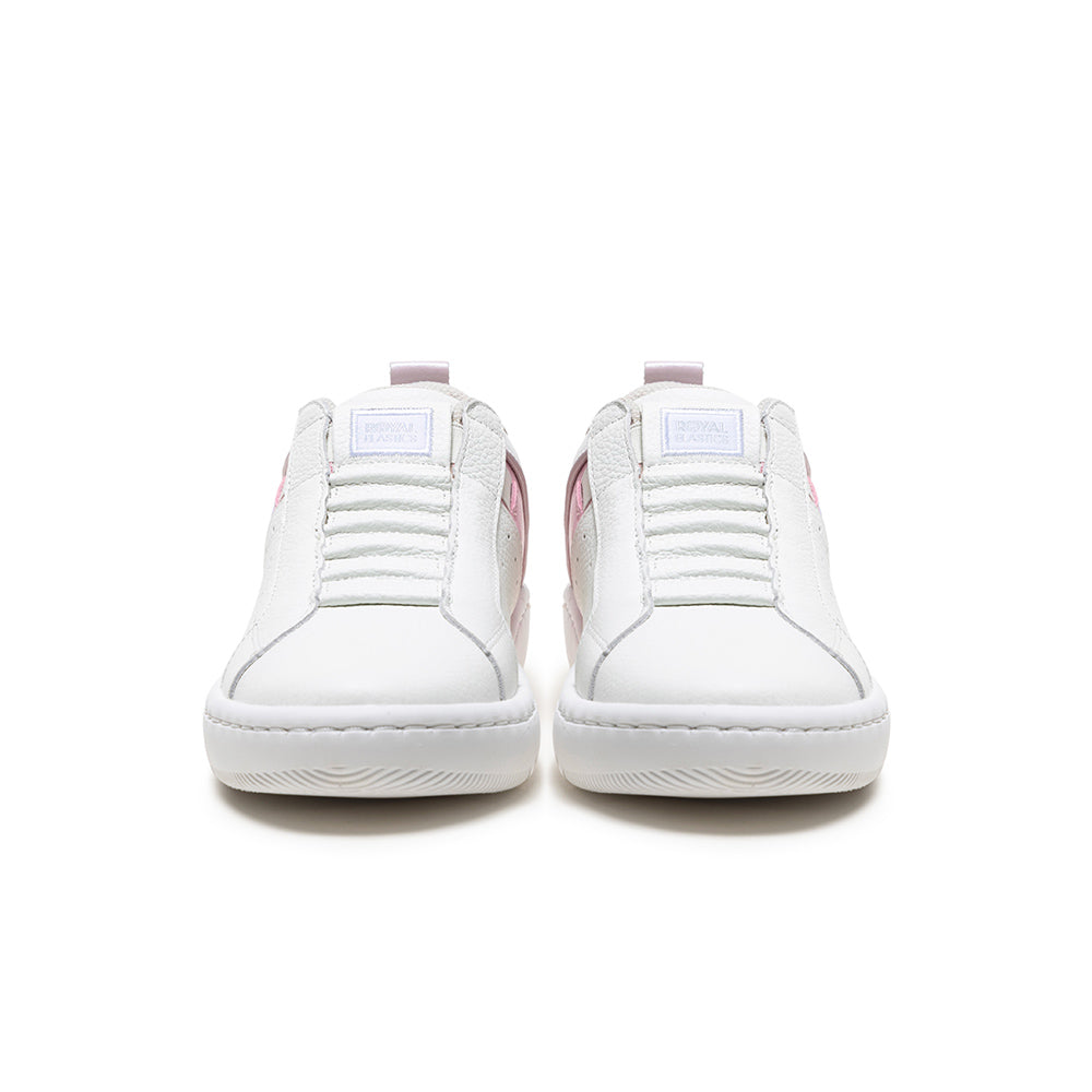 Women's Icon 2.0 White Pink Logo Leather Sneakers