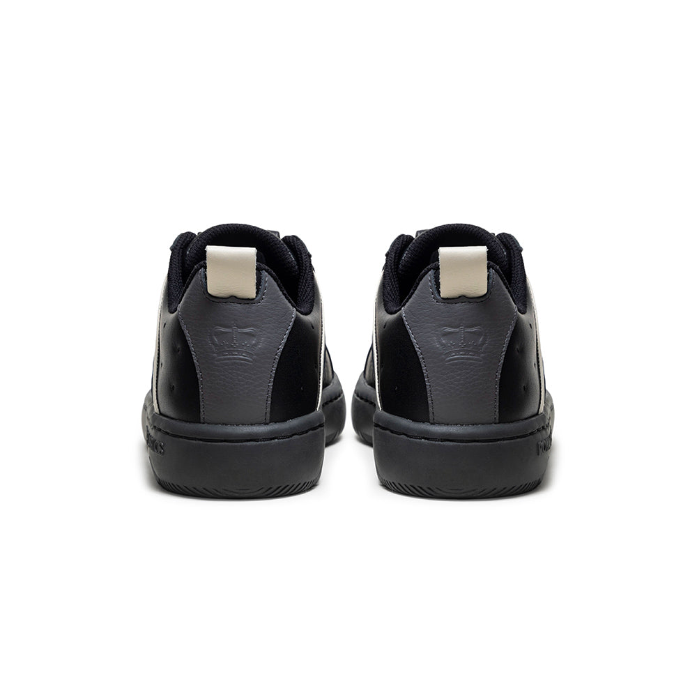 Women's Icon 2.0 Black Beige Gray Logo Leather Sneakers