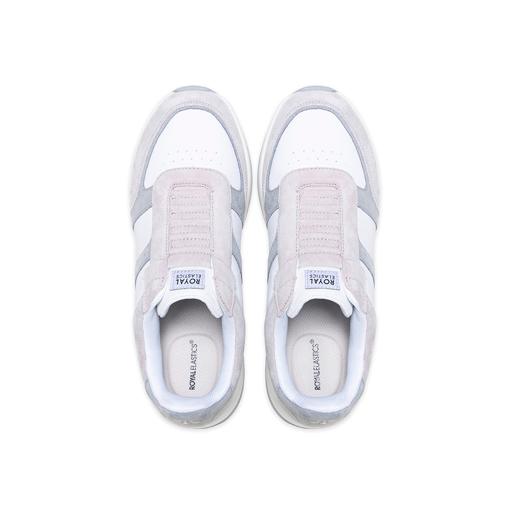 Women's Icon Ultra Lux White Gray Leather Sneakers