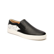 Women's Ketella Black Gray Leather Loafers 90384-990 - ROYAL ELASTICS