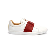 Women's Duke Straight White Red Leather Sneakers 90584-001 - ROYAL ELASTICS