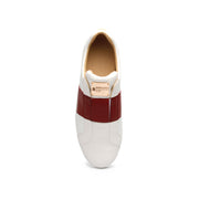 Women's Duke Straight White Red Leather Sneakers 90584-001 - ROYAL ELASTICS