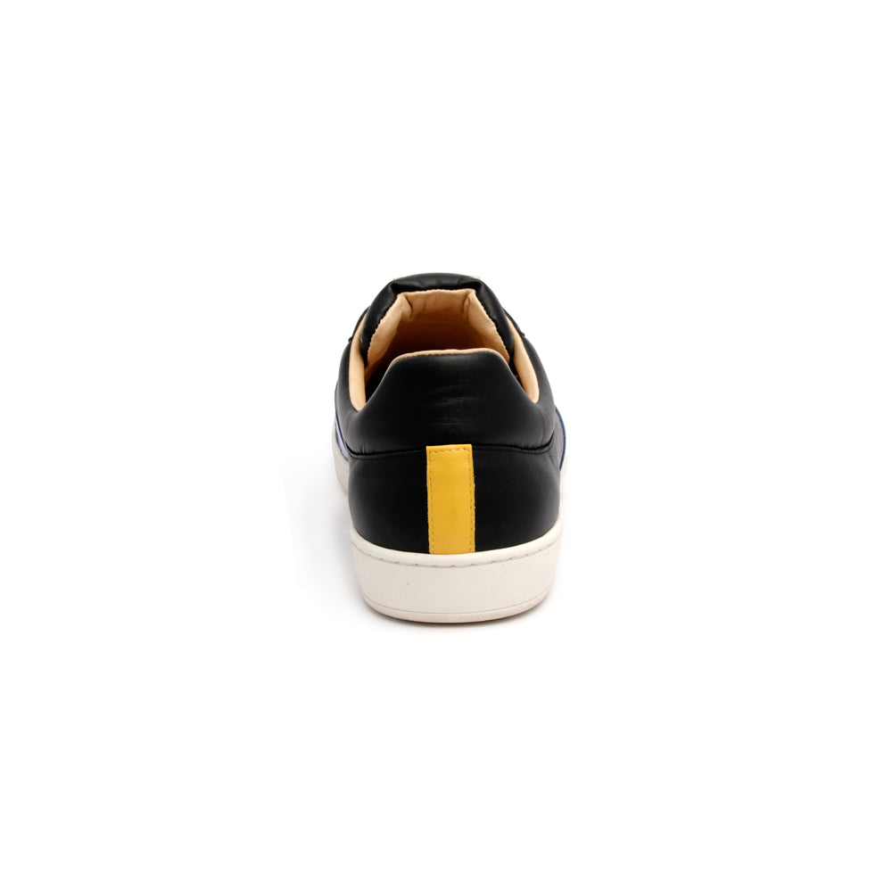 Men's Duke Straight Black Blue Leather Sneakers 00584-995 - ROYAL ELASTICS