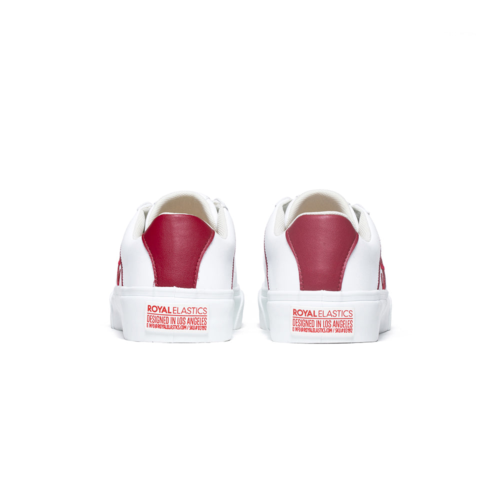 Men's Cruiser White Red Microfiber Low Tops 00801-001 - ROYAL ELASTICS